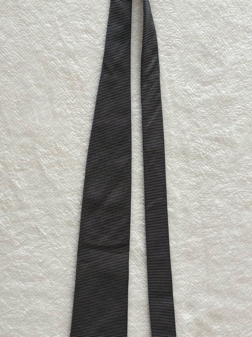 Ermenegildo Zegna Black Micro-Striped Silk Tie
